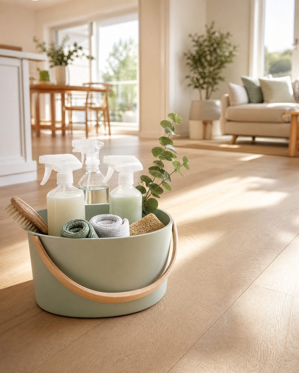 Eco-friendly cleaning supplies we bring to every job